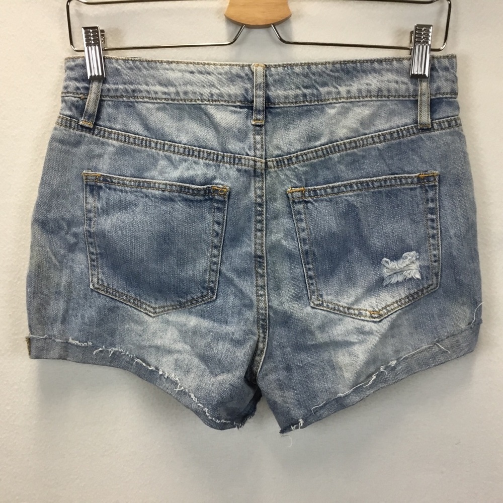Hammer Jeans Los Angeles Distressed High Waisted Cut Off Jean Shorts - Picture 2 of 10